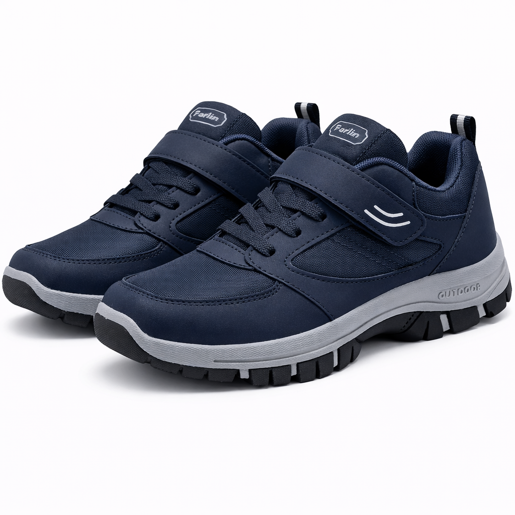 Heren Wandelschoenen met Klittenband – Comfort, Ademend & Lichtgewicht