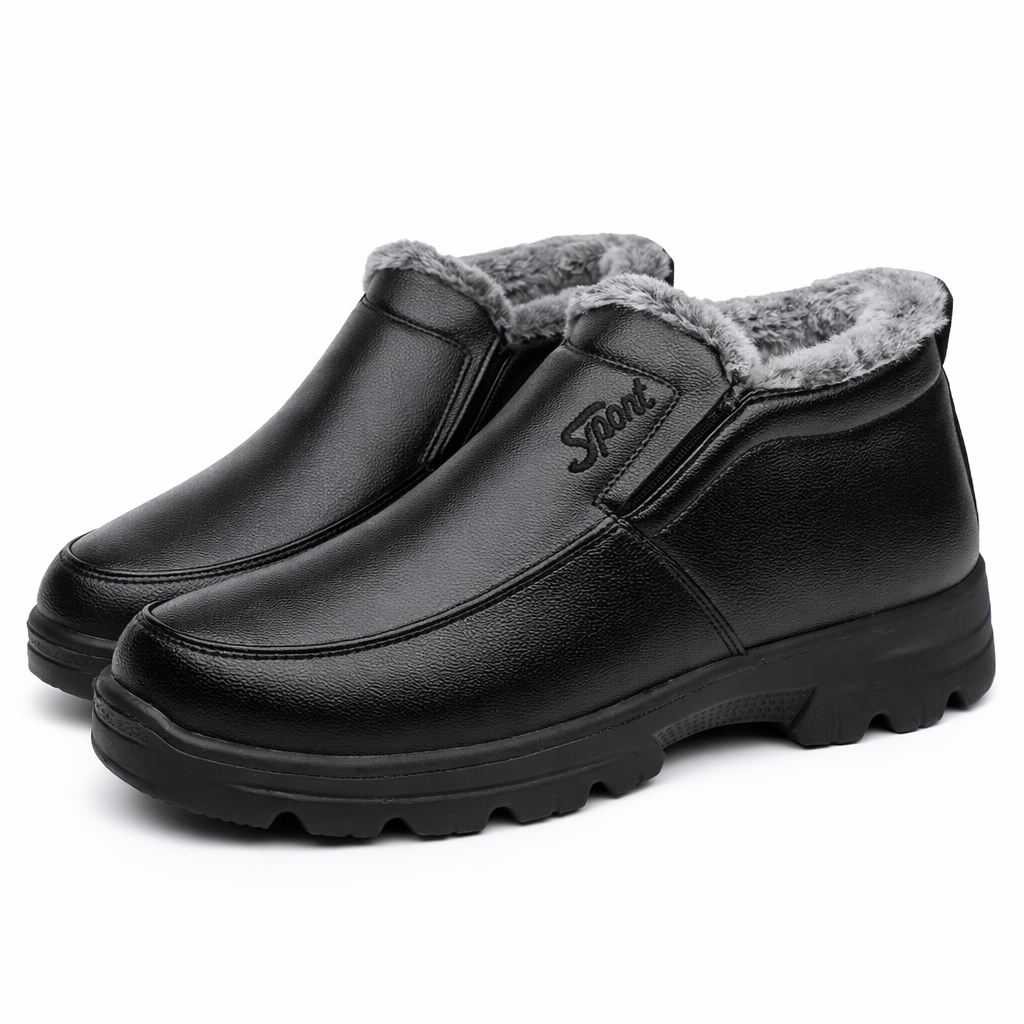Heren Instap Winterboots Warme Voering Waterafstotend Antislip Zonder Veters