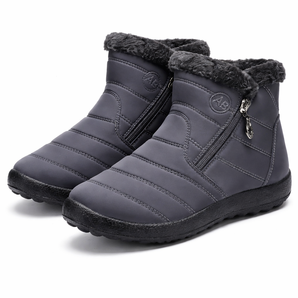 Dames Gevoerde Winterlaarzen Thermovoering Waterafstotend Antislip Rits Warm