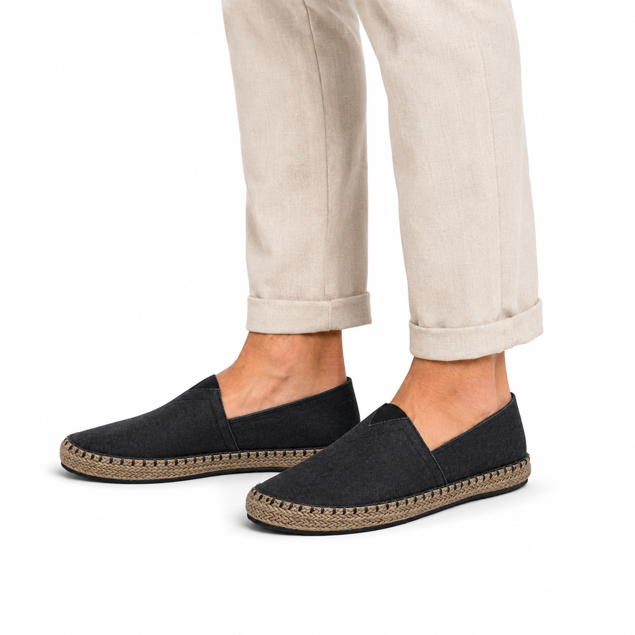 Heren Canvas Espadrilles – Platte Loafers voor Lente en Zomer