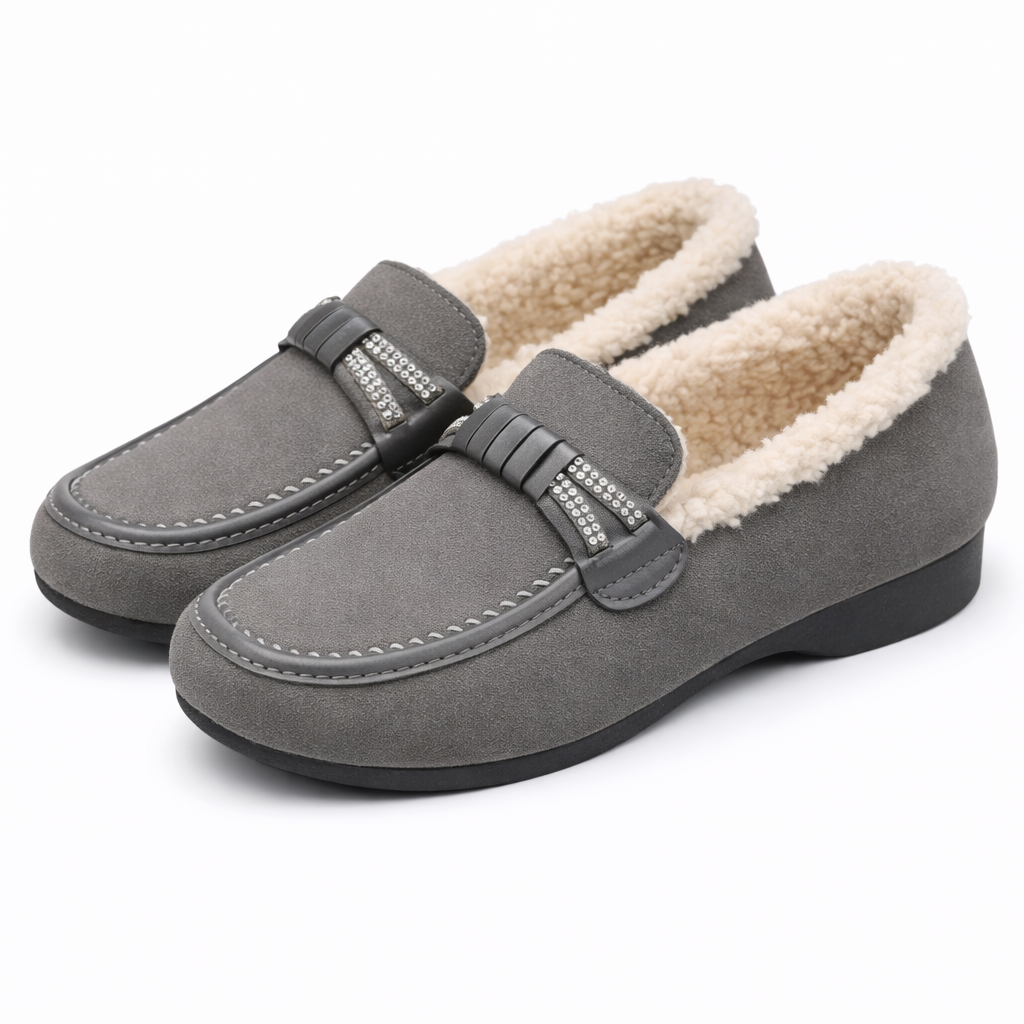Dames Winter Loafers Voering Instap Warm Chique Stevig Lichtgewicht Herfst Winter