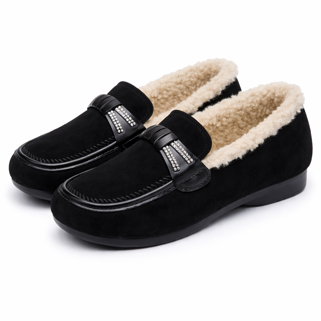 Dames Winter Loafers Voering Instap Warm Chique Stevig Lichtgewicht Herfst Winter