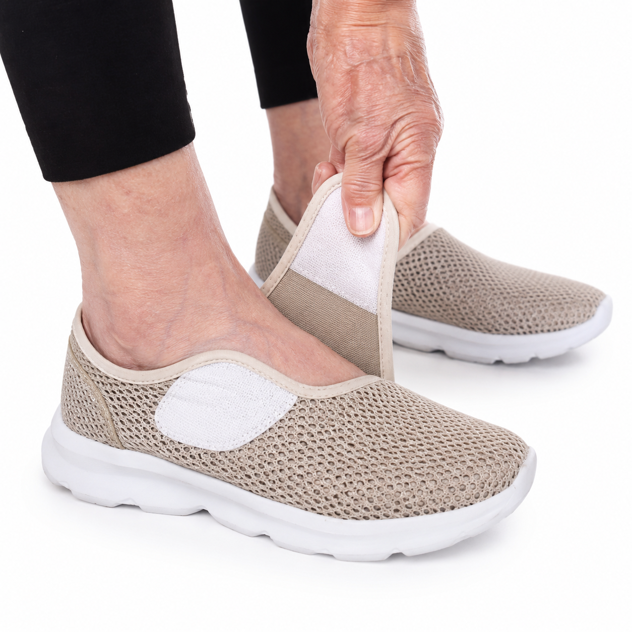 Extra Brede Sneakers Klittenband Mesh Luchtig Lichtgewicht Zomer Unisex