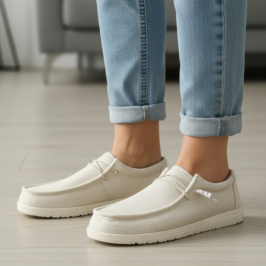 Heren Comfortabele Instappers met Elastische veters - Licht, stevig en ondersteunend