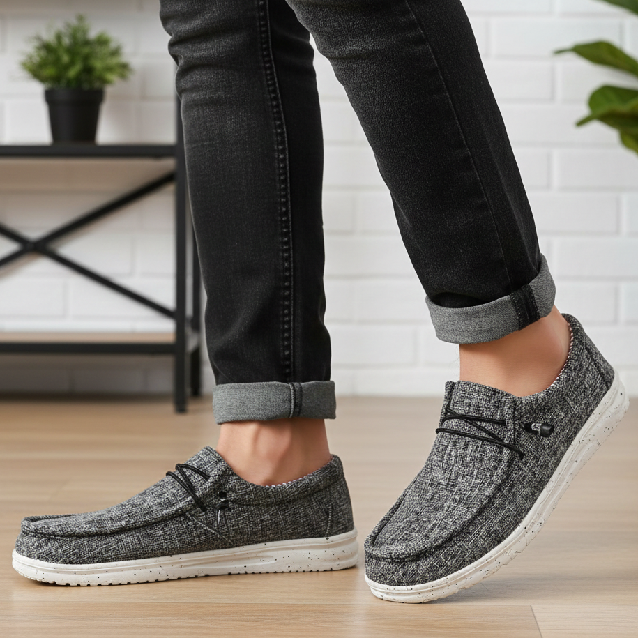 Heren Comfortabele Instappers met Elastische veters - Licht, stevig en ondersteunend