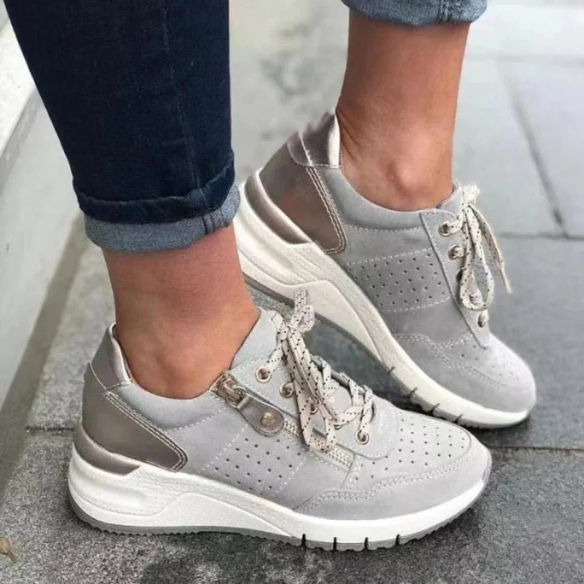 Dames Casual Sneakers – Comfortabele Pasvorm met Lichte Demping