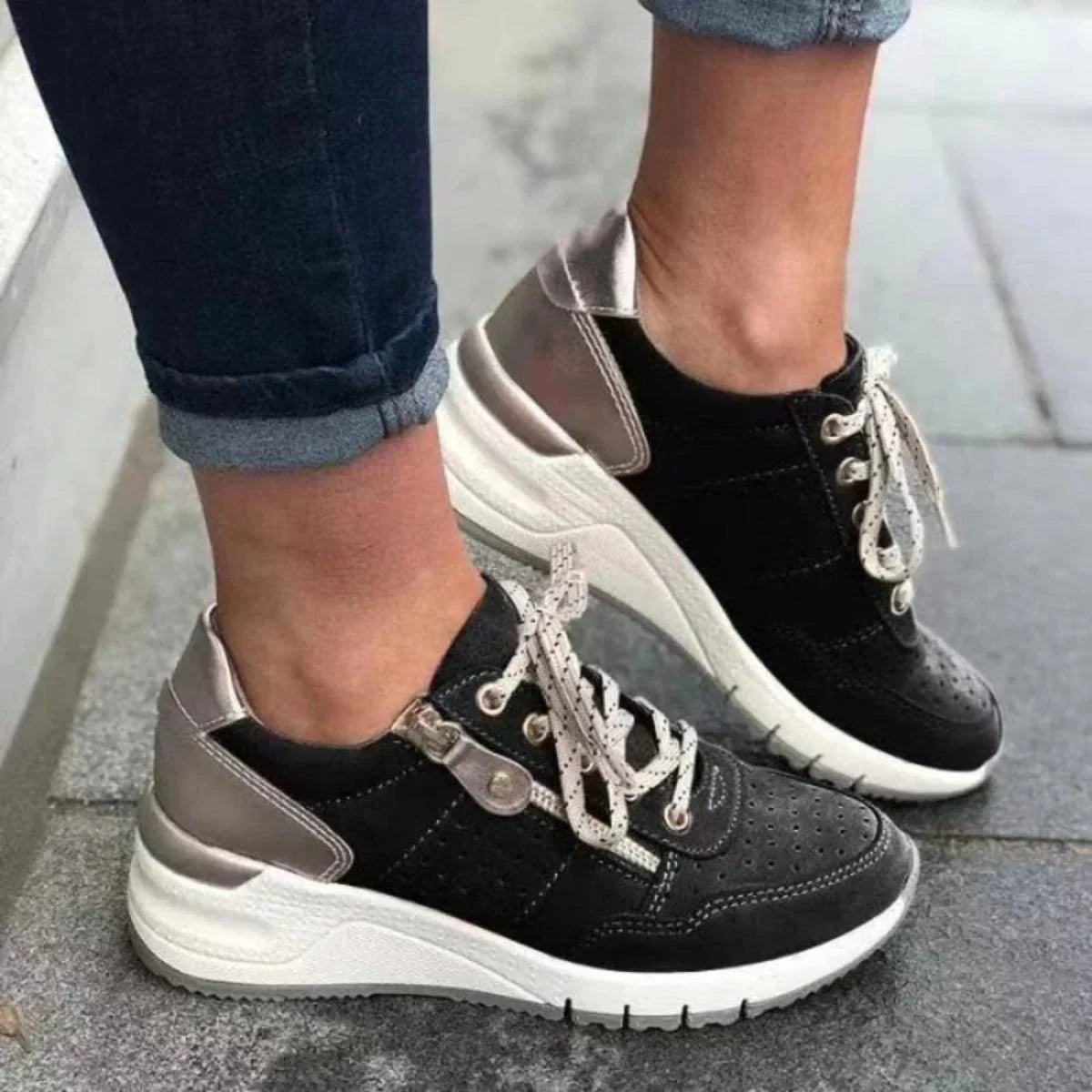 Dames Casual Sneakers – Comfortabele Pasvorm met Lichte Demping