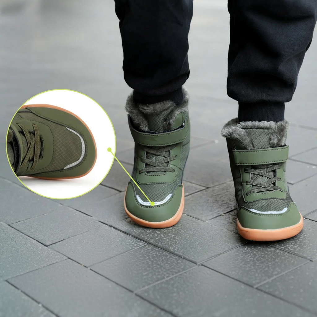 Kinder Warme Gevoerde Schoenen met Brede Teenbox voor Herfst & Winter - FrostWalk