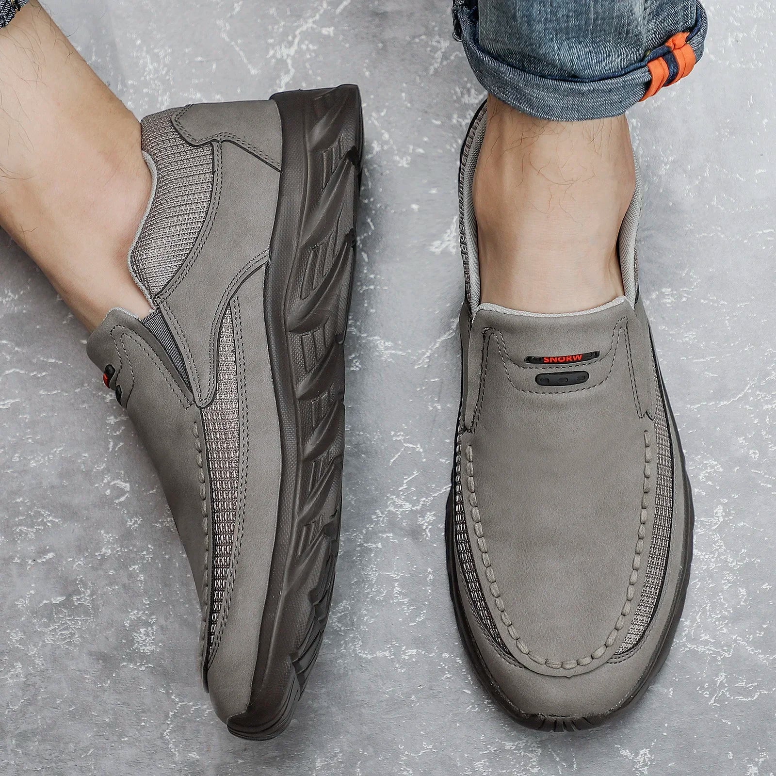 Heren Instap Loafers met Dikke Zool – Comfortabele Casual Schoenen