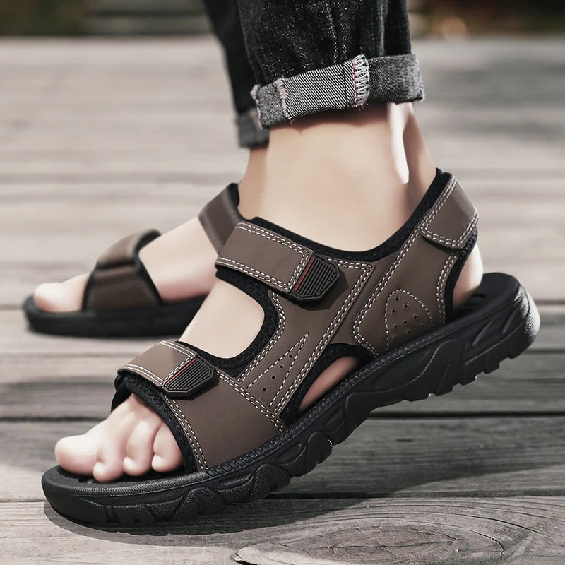 Heren Sandalen Ademend Lichtgewicht Antislip Klittenband Zomer Casual Gebruik