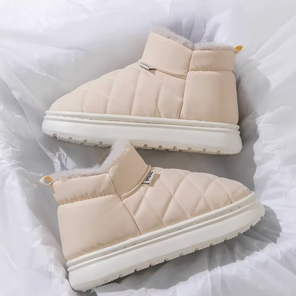 Dames Snowboots Warme Voering Instap Antislip Zool Zonder Veters Waterafstotend