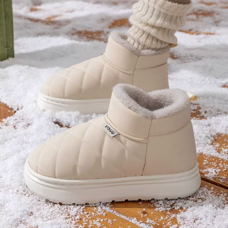 Dames Snowboots Warme Voering Instap Antislip Zool Zonder Veters Waterafstotend
