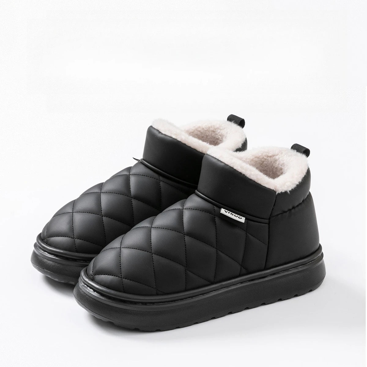 Dames Snowboots Warme Voering Instap Antislip Zool Zonder Veters Waterafstotend