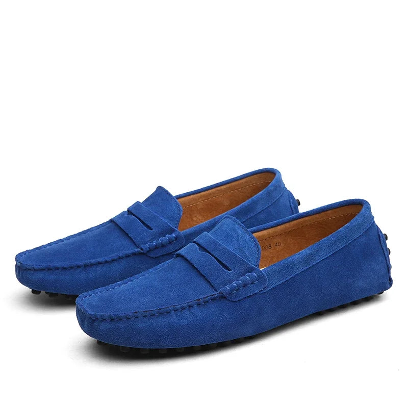 Heren Suède Loafers Instap Binnenzool Antislip Zool Casual