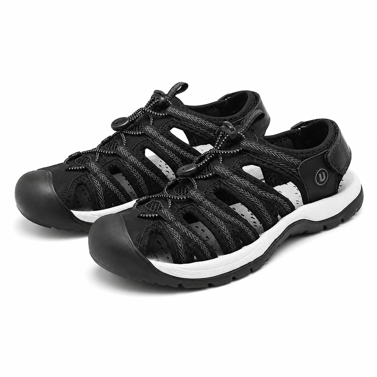 Dames Sandalen Leer Lichtgewicht Antislip Dempende Zool Verstelbare Klittenband Zomer Strand