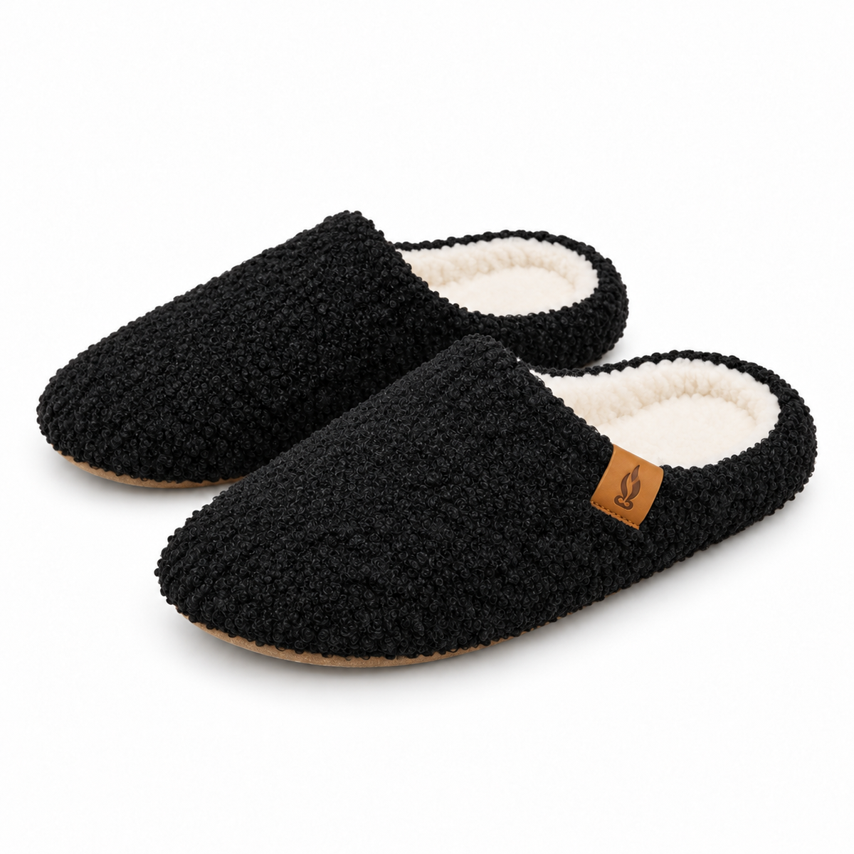 Dames Heren Warme Teddy Sloffen Instap Gevoerd Antislip Zool Winter