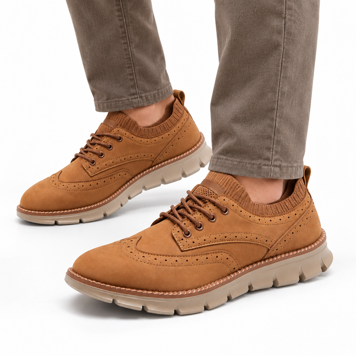 Heren Orthopedische Veterschoenen Dikke Zool Lichtgewicht Casual