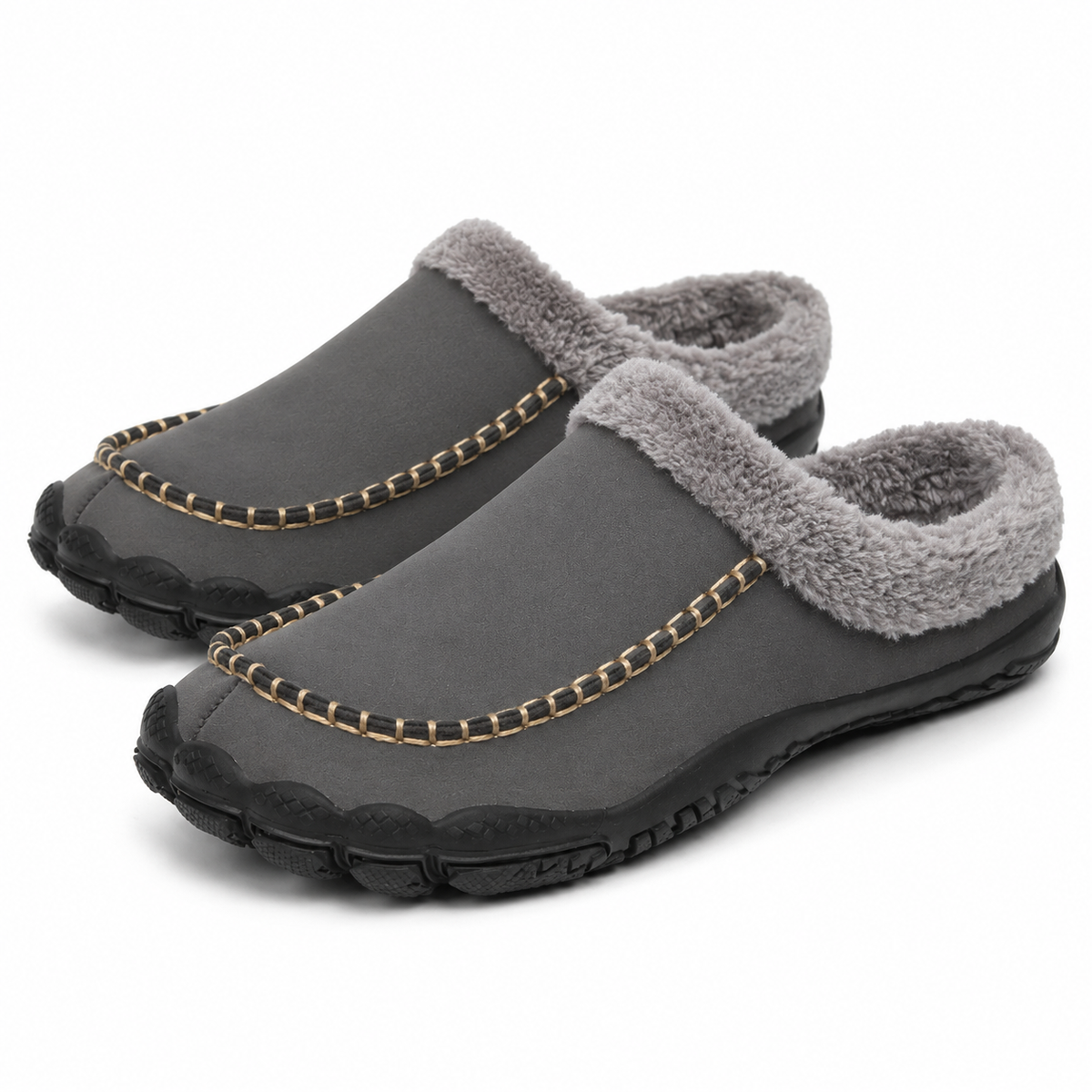 Barefoot Pantoffels Heren Warm Fleece Voering Antislip Lichtgewicht Winter