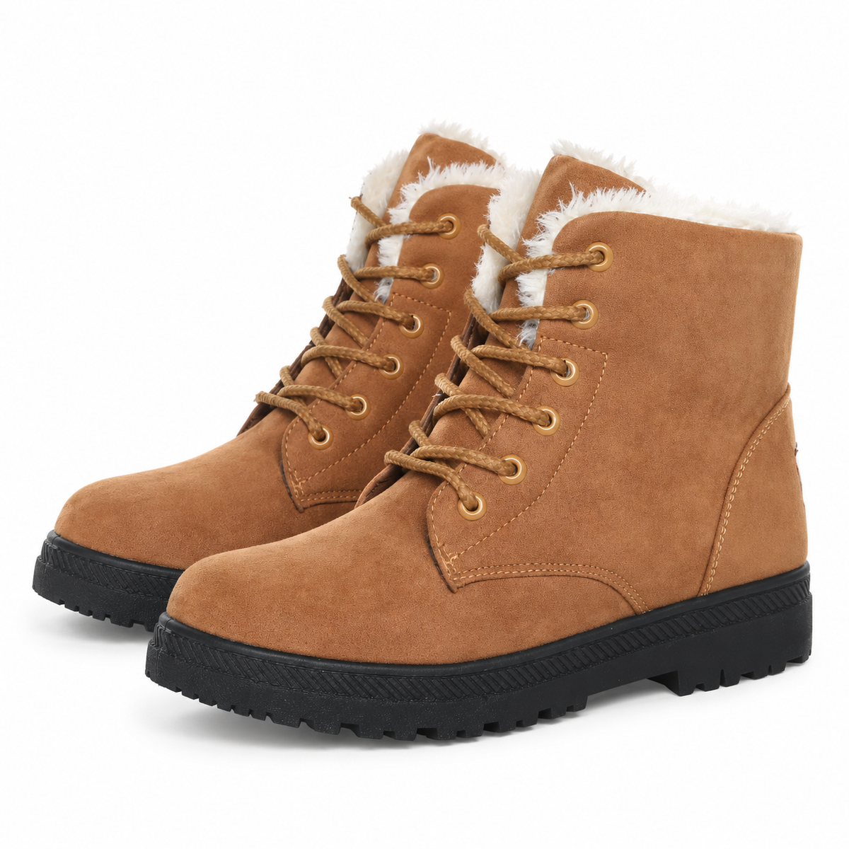Dames Hoge Winterlaarzen Warm Gevoerd Isolerend Antislip Lichtgewicht