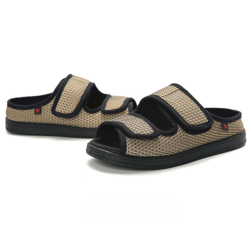 Dames Heren Extra Brede Sandalen Verstelbaar Klittenband Stevig Huis