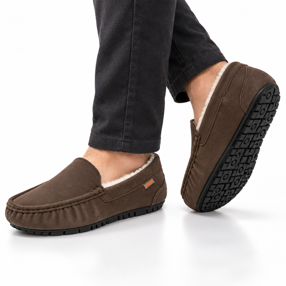 Heren Warme Loafer Pantoffels Zachte Pluche Voering Stevige Zool