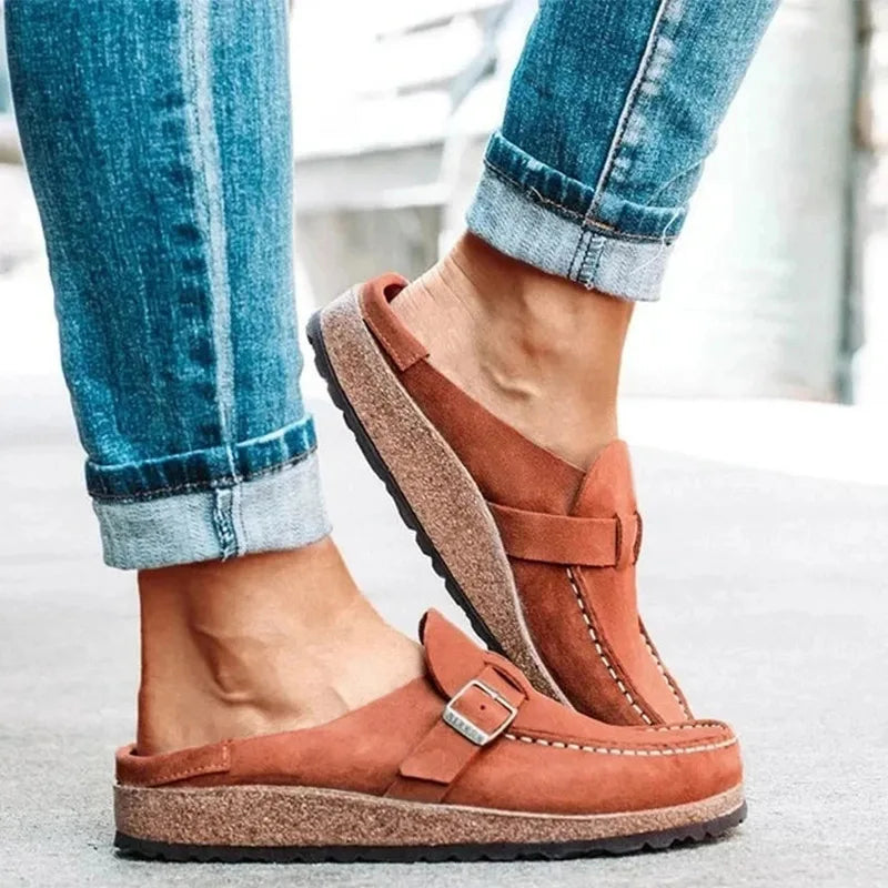 Dames Muiltjes met Platform – Zachte Instapsandalen voor Lente en Zomer