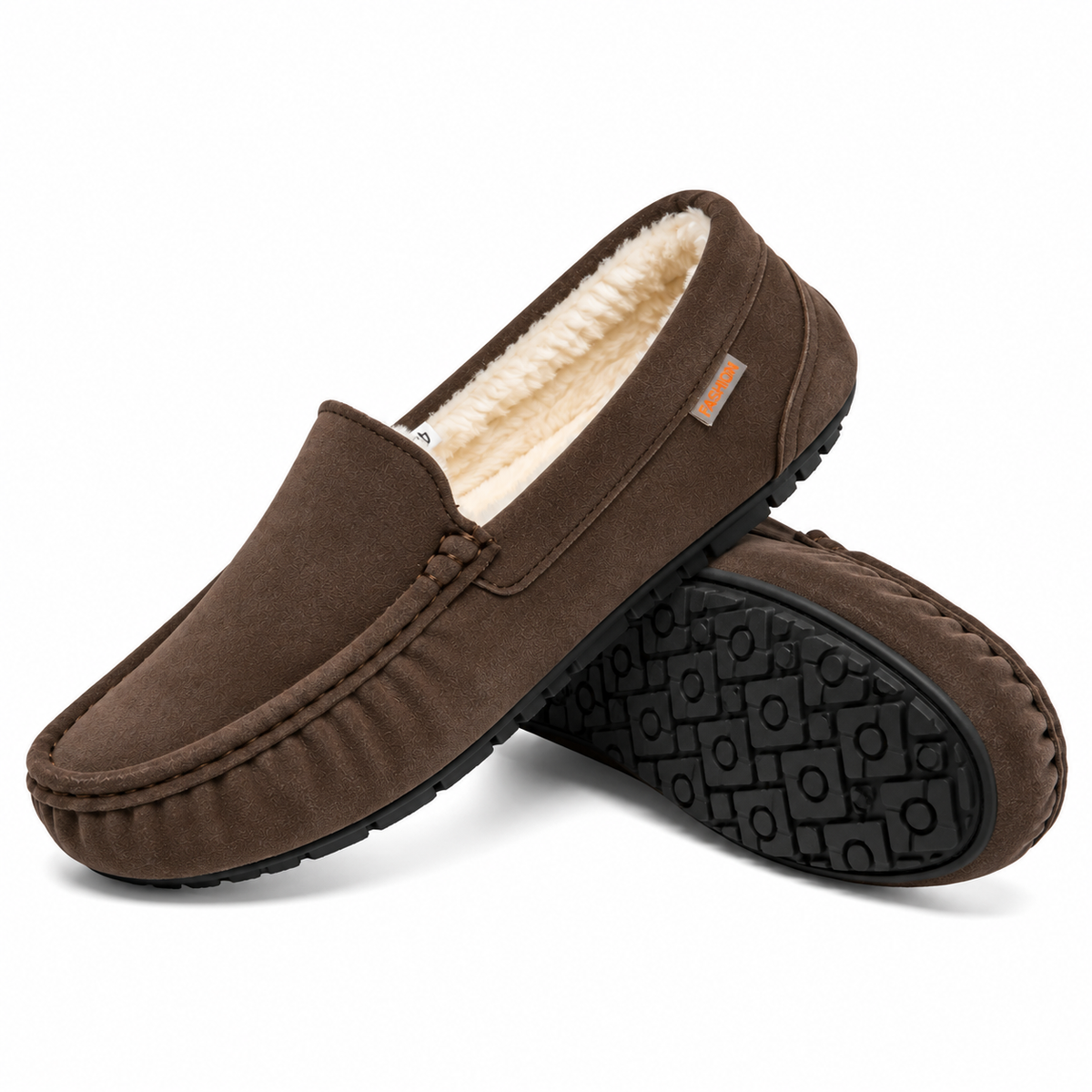 Heren Warme Loafer Pantoffels Zachte Pluche Voering Stevige Zool