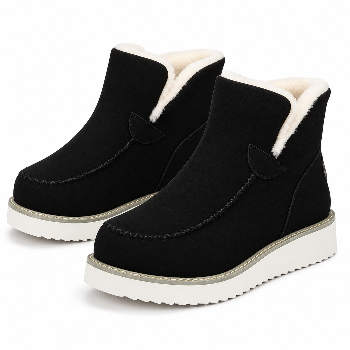Dames Hoge Instappers Gevoerd Warm Flexibele Zool Lichtgewicht Herfst Winter