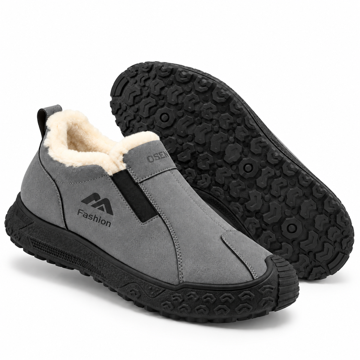 Heren Gevoerde Winterschoenen Instap Warm Suèdelook Antislip Zool Winter
