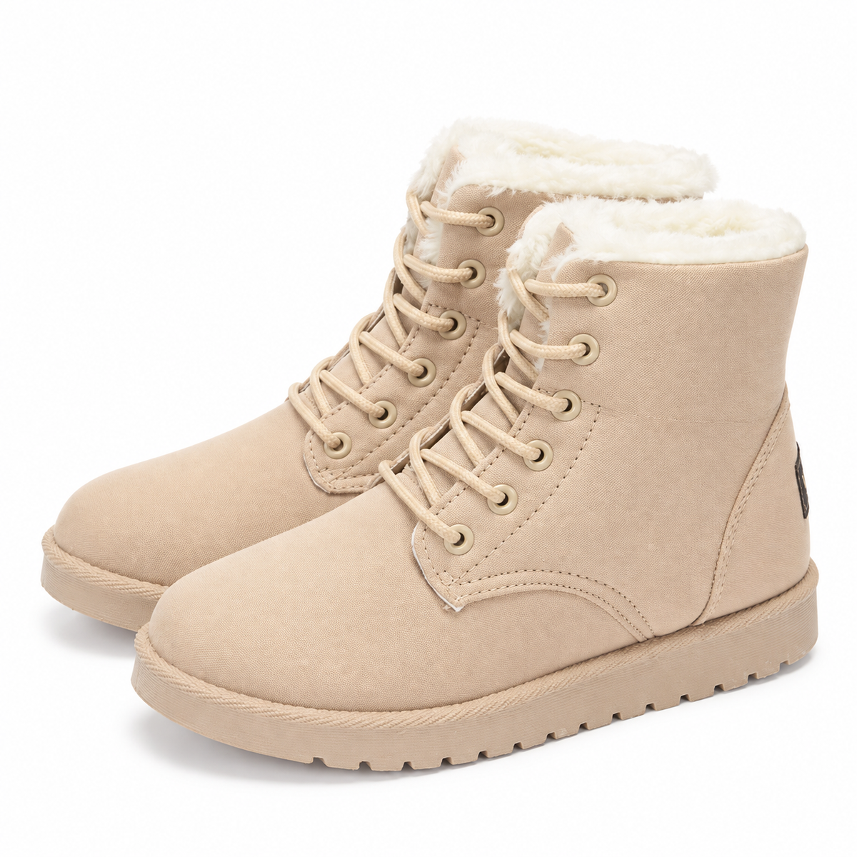 Dames Winterlaarzen Enkelhoog Pluche Voering Dempend Antislip Lichtgewicht
