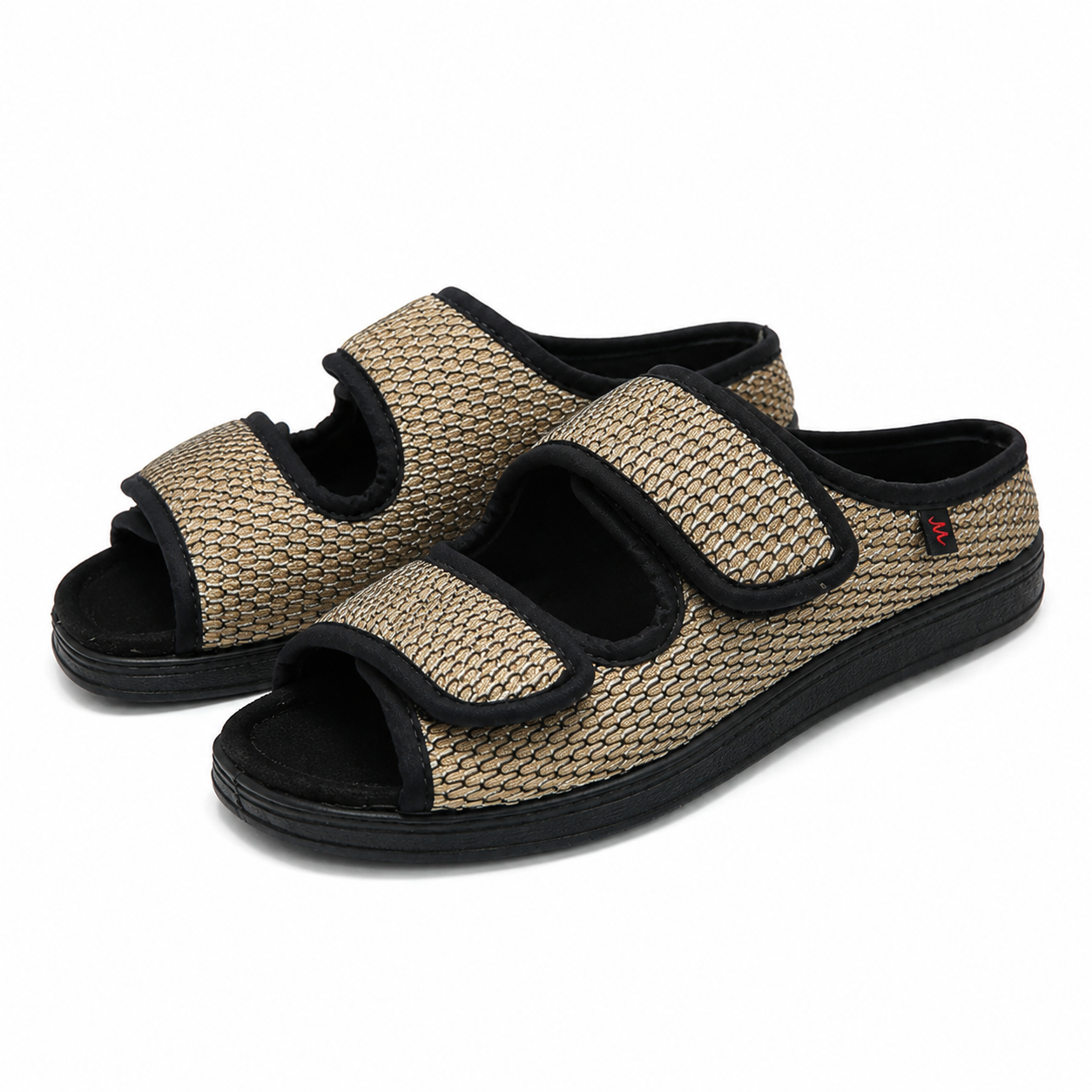 Dames Heren Extra Brede Sandalen Verstelbaar Klittenband Stevig Huis