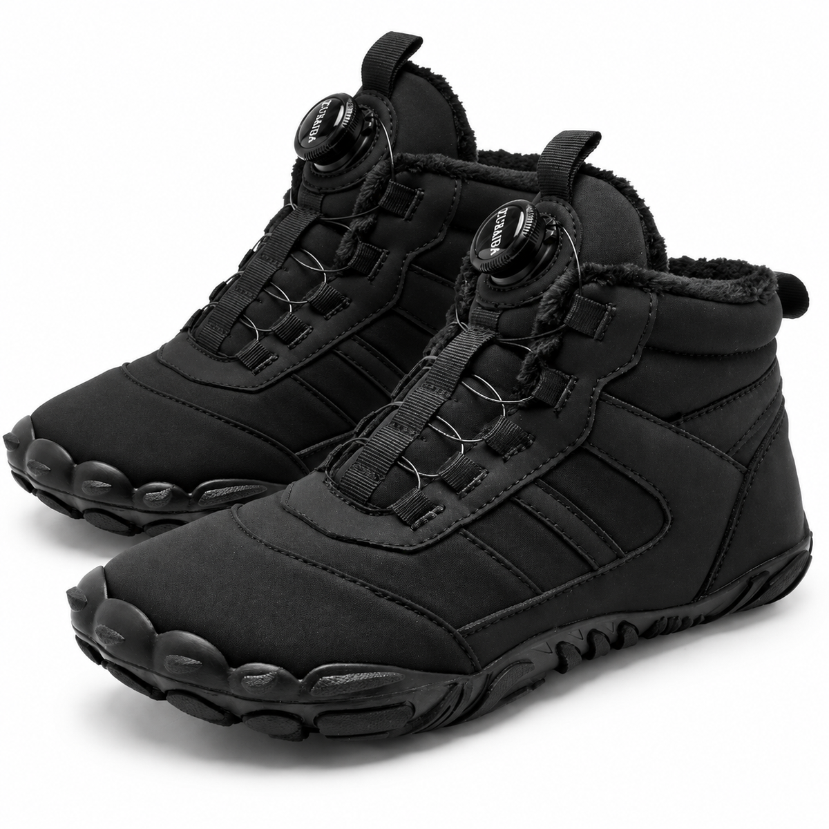 Dames Heren Barefoot Snowboots Fleece Voering Draaiknop Waterafstotend Antislip