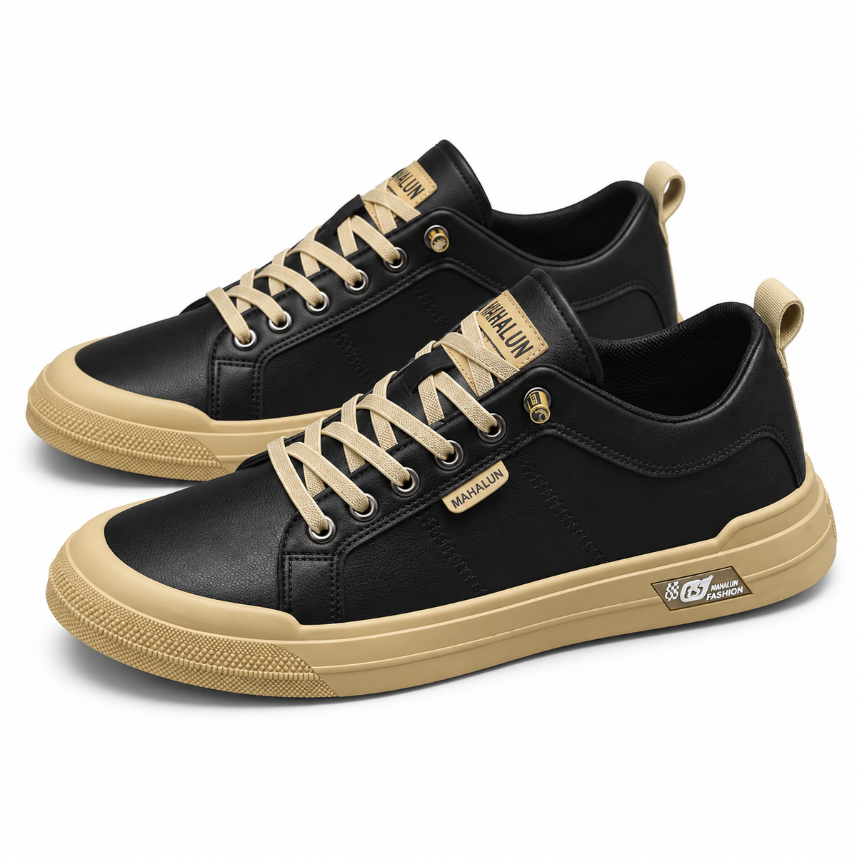 Heren Sneakers Lage Schacht Veters Metalen Oogjes Dikke Zool Casual Dagelijks