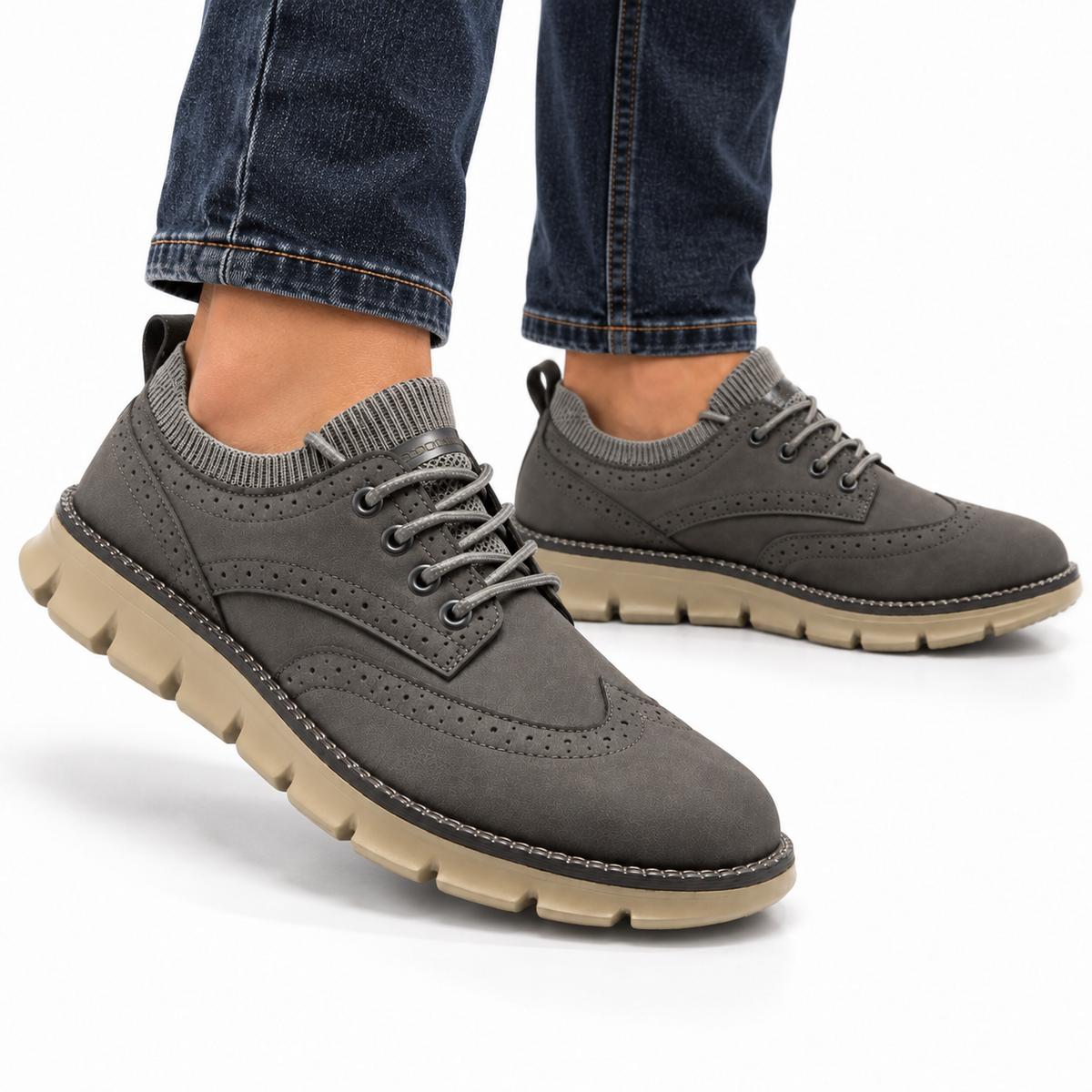 Heren Orthopedische Veterschoenen Dikke Zool Lichtgewicht Casual