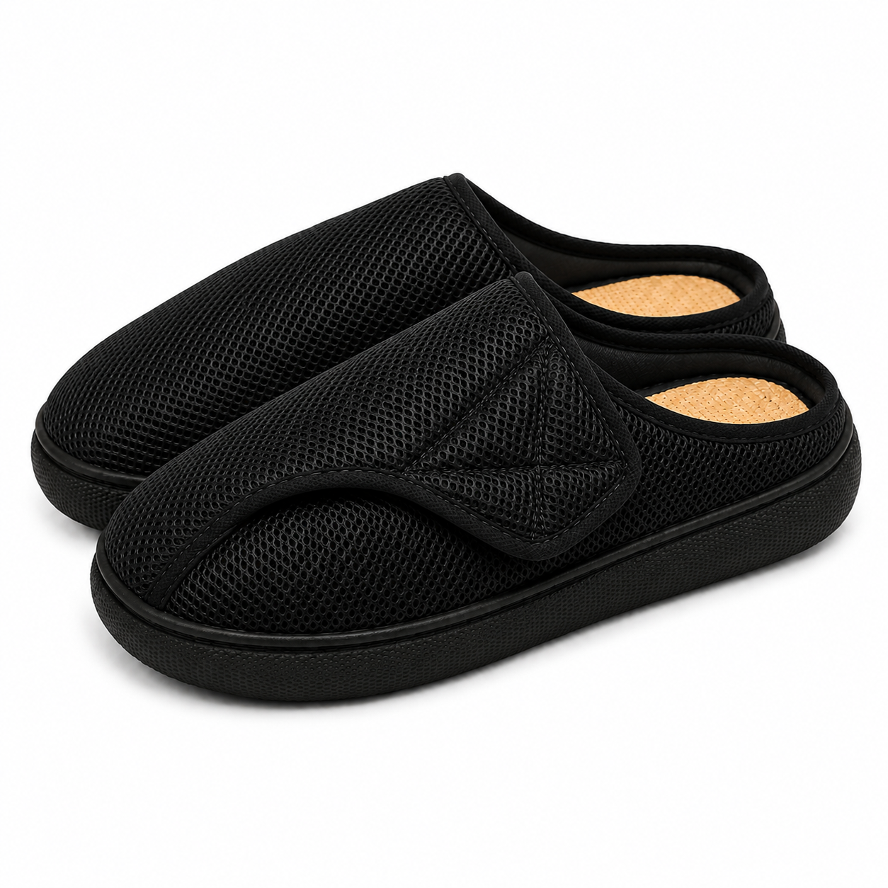 Instap Pantoffels Brede Voeten Mesh Ademend Antislip Dempende Zool Binnen Buiten