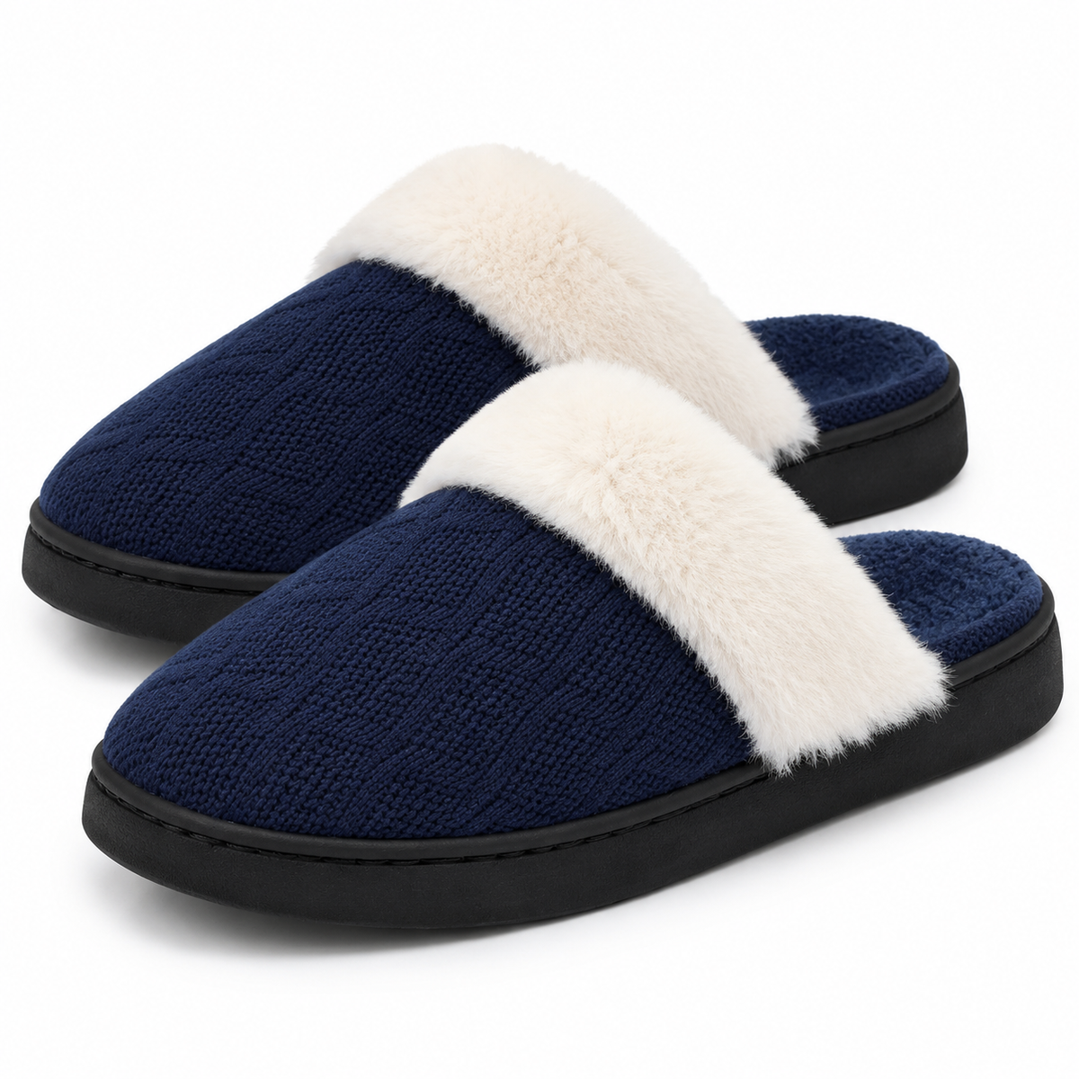 Dames Heren Pluche Huisslippers met Warme Voering en Dikke Antislip Zool Winter