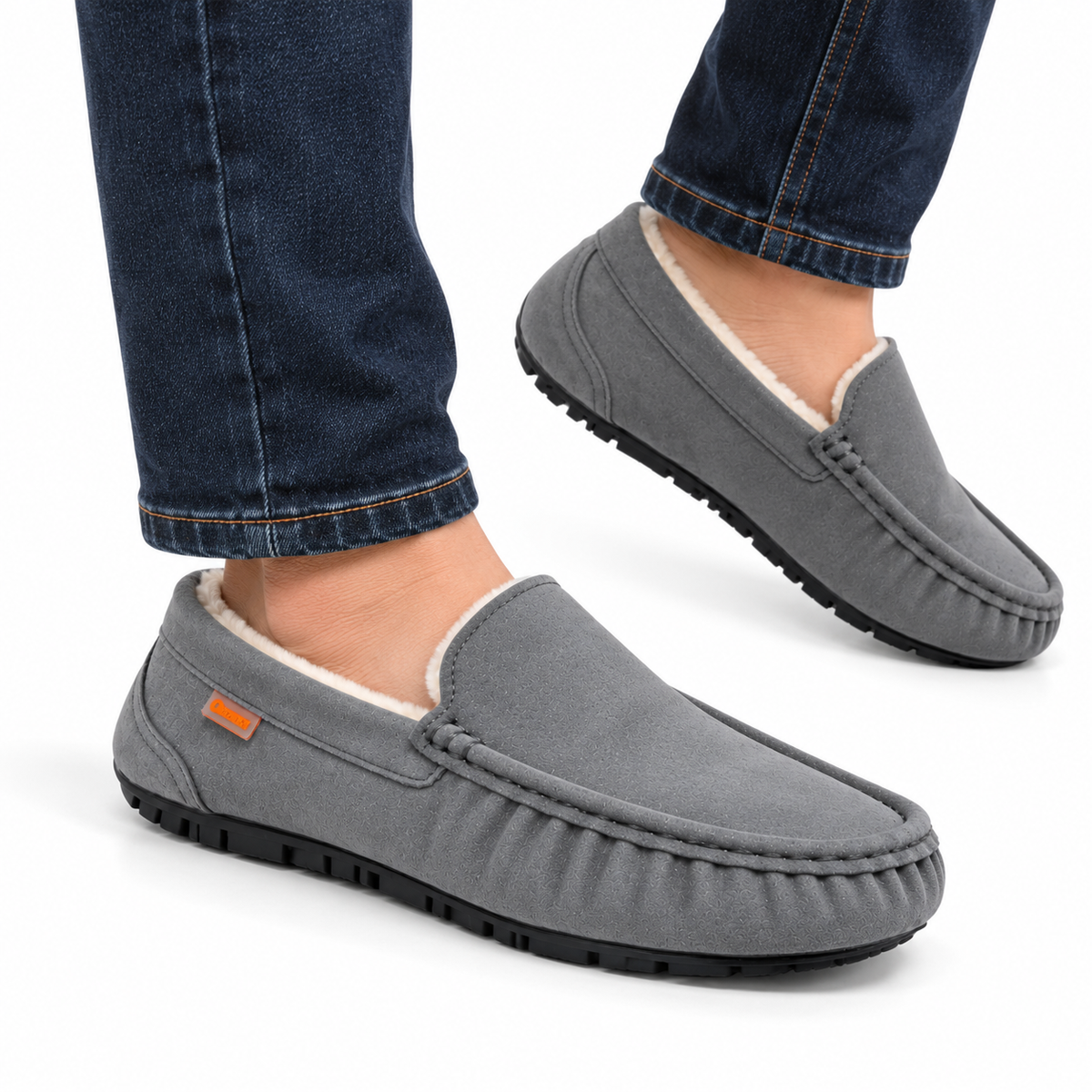 Heren Warme Loafer Pantoffels Zachte Pluche Voering Stevige Zool