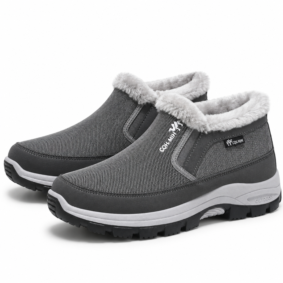 Heren Orthopedische Winter Instappers Warm Gevoerd Flexibele Zool