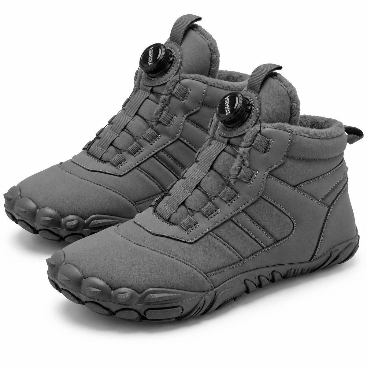 Dames Heren Barefoot Snowboots Fleece Voering Draaiknop Waterafstotend Antislip