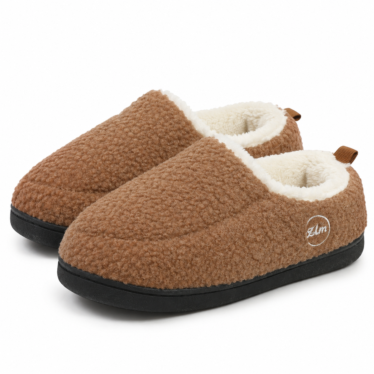 Dames Heren Fleece Sloffen Gesloten Hiel Dempend Antislip Lichtgewicht Winter