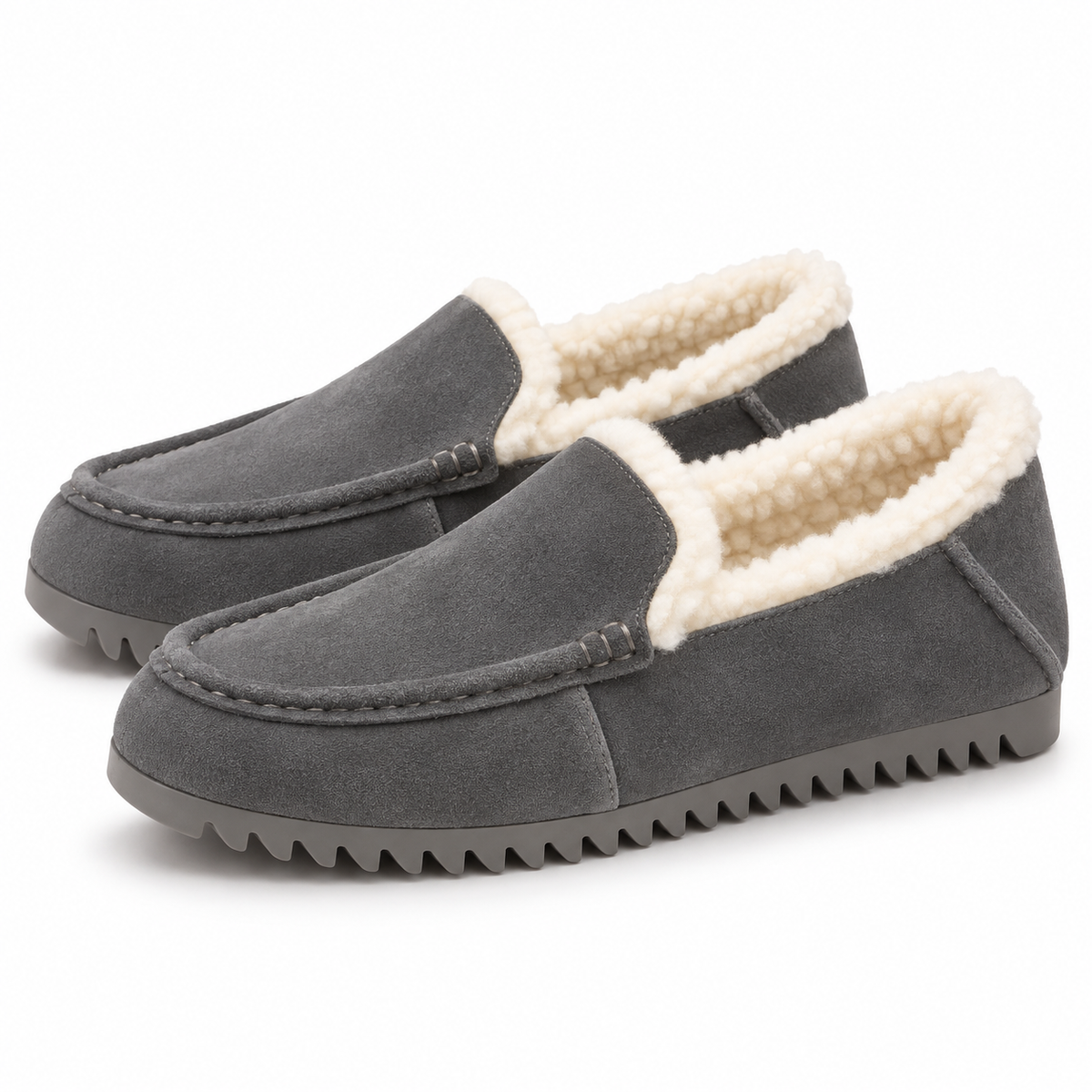 Dames Warm Gevoerde Loafers Mocassin Dikke Zool Antislip Winter