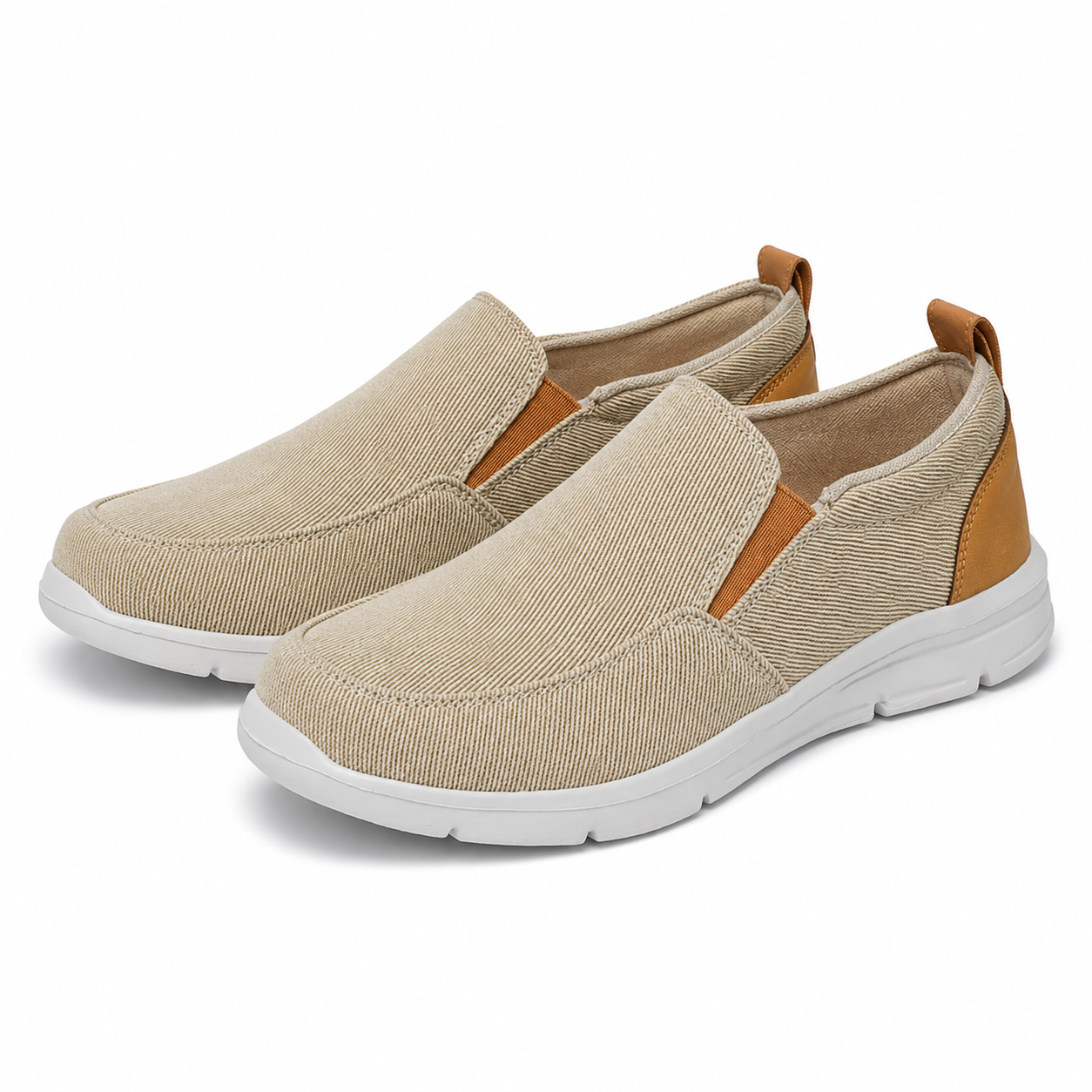 Heren Slip-On Sneakers Casual Dempend Elastisch Lente Zomer