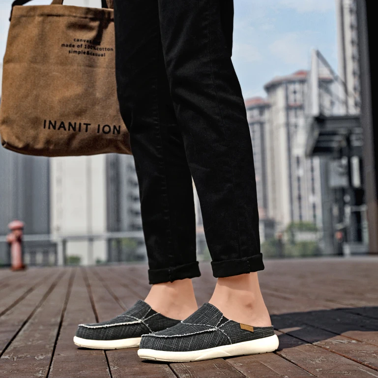 Heren Canvas Instapschoenen Lichtgewicht Ademend Antislip Voor Lente Zomer Dagelijks Gebruik