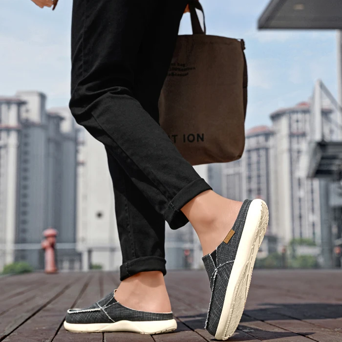 Heren Canvas Instapschoenen Lichtgewicht Ademend Antislip Voor Lente Zomer Dagelijks Gebruik