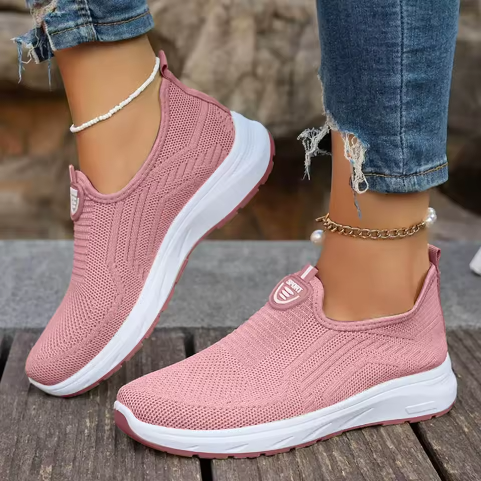 Dames Ademende Instap Loafers met Stevige Zool – Ademend en Comfortabel voor de Zomer