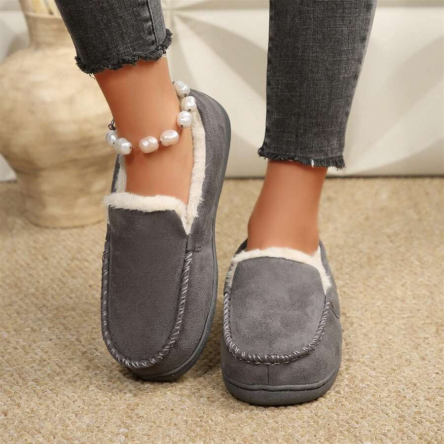 Dames Warme Loafers met Zachte Voering en Antislip Zool voor Wandelen en Reizen