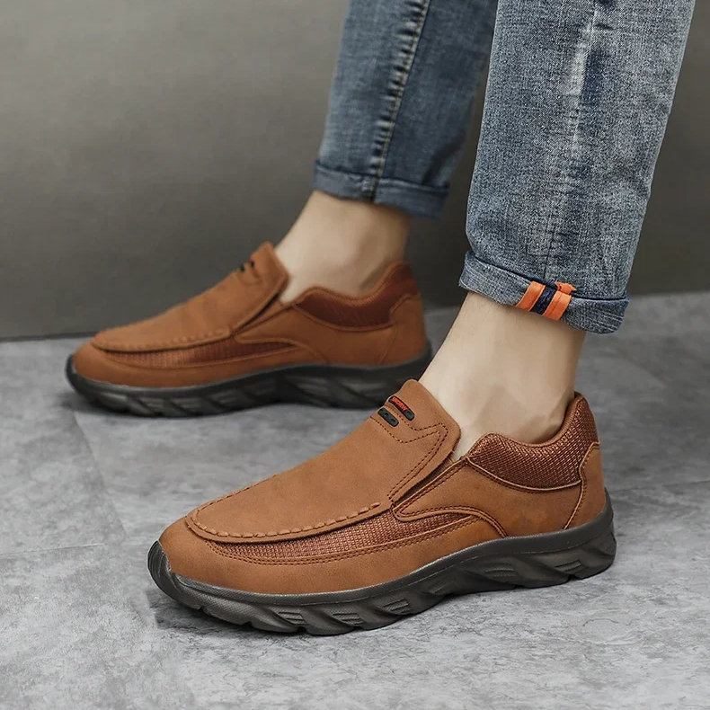 Heren Instap Loafers met Dikke Zool – Comfortabele Casual Schoenen