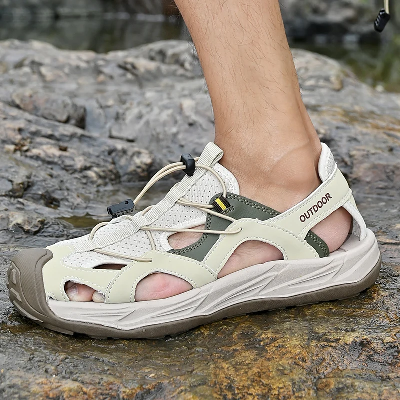 Heren Sandalen Outdoor Antislip Ademend Lichtgewicht Dempende Zool Zomer Strand