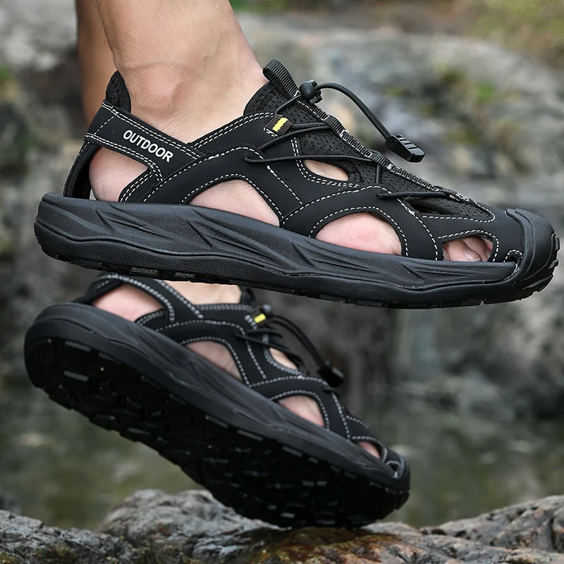 Heren Sandalen Outdoor Antislip Ademend Lichtgewicht Dempende Zool Zomer Strand