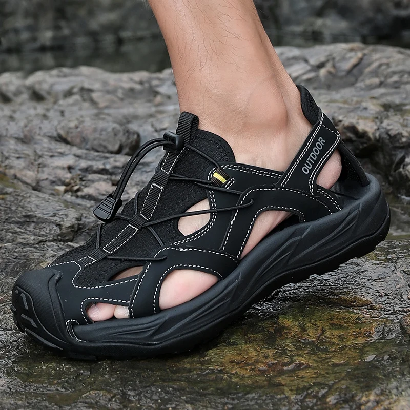 Heren Sandalen Outdoor Antislip Ademend Lichtgewicht Dempende Zool Zomer Strand